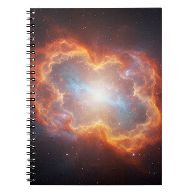 Cuaderno Bloc de notas en espiral de nebula (Frente)