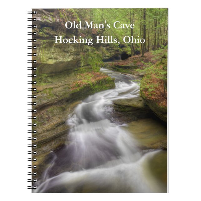 Cuaderno Bloc de notas en espiral de Ohio de Hocking Hills (Frente)
