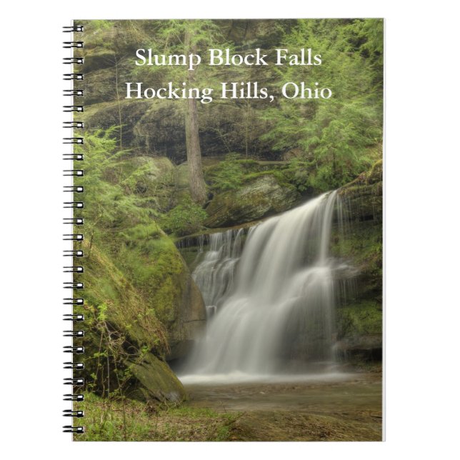 Cuaderno Bloc de notas en espiral de Ohio de Hocking Hills (Frente)