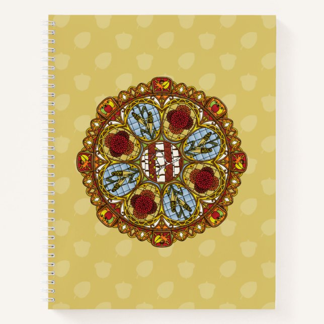 Cuaderno Bloc de notas en espiral de otoño (Anverso)