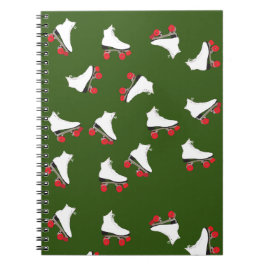 Cuaderno Bloc de notas en espiral de patines blancos