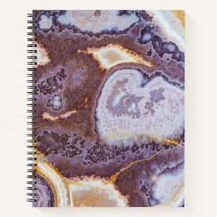 Cuaderno Bloc de notas en espiral de patrón de piedra natur