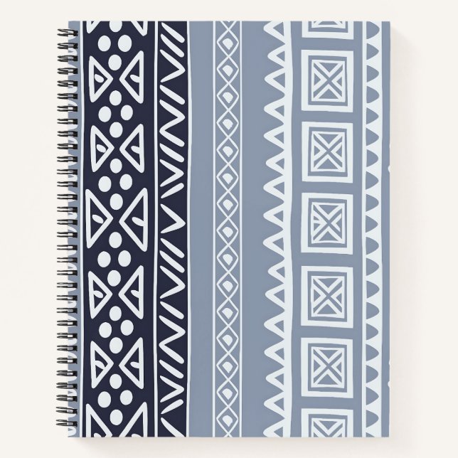 Cuaderno bloc de notas en espiral de patrones (Anverso)