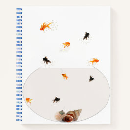 Cuaderno Bloc de notas en espiral de peces