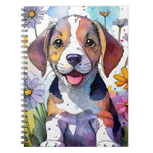 Cuaderno Bloc de notas en espiral de perro Beagle