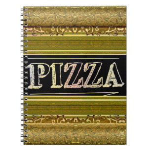 Cuaderno Bloc de notas en espiral de pizza
