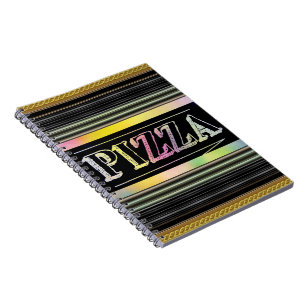 Cuaderno Bloc de notas en espiral de pizza
