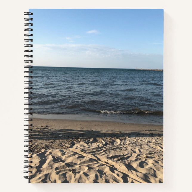 Cuaderno Bloc de notas en espiral de playa (Anverso)