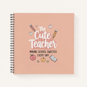 Cuaderno Bloc de notas en espiral de profesor más lindo