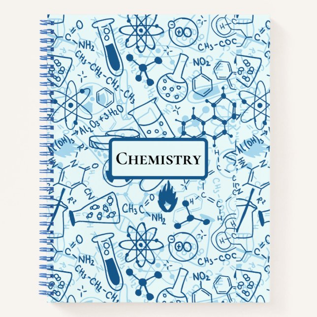 Cuaderno Bloc de notas en espiral de química (Anverso)