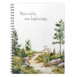 Cuaderno Bloc de notas en espiral de senderos de montaña de