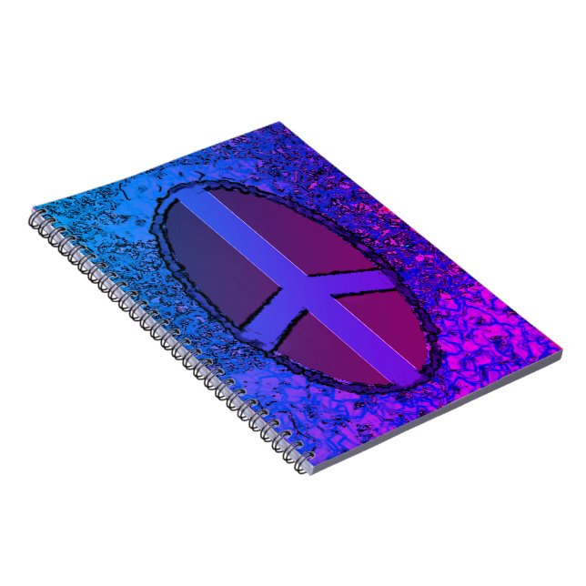 Cuaderno Bloc de notas en espiral de signos de Miami Peace (Lado Derecho)