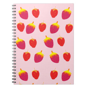 Cuaderno Bloc de notas en espiral de Straberries rojas