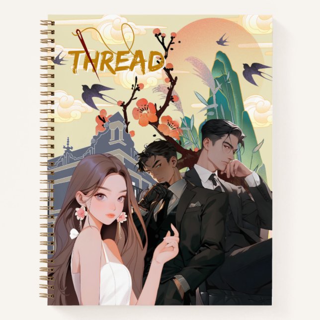 Cuaderno Bloc de notas en espiral de subprocesos (Anverso)