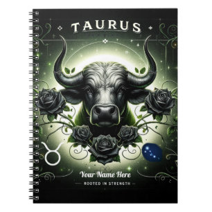 Cuaderno Bloc de notas en espiral de tauro "arraigado en la