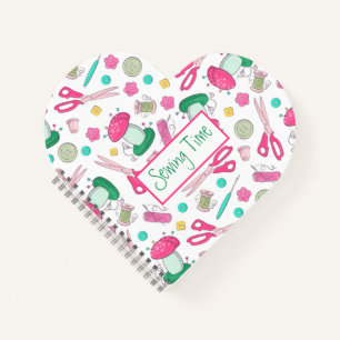 Cuaderno Bloc de notas en espiral de tiempo de costura