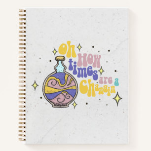 Cuaderno Bloc de notas en espiral de tiempos de cambio