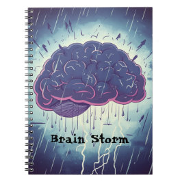 Cuaderno Bloc de notas en espiral de tormentas cerebrales