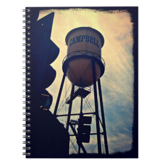 Cuaderno Bloc de notas en espiral de torre de agua Campbell