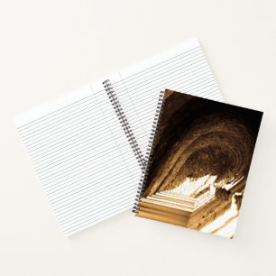 Cuaderno Bloc de notas en espiral de túnel español Sepia