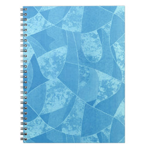 Cuaderno Bloc de notas en espiral de vidrio azul