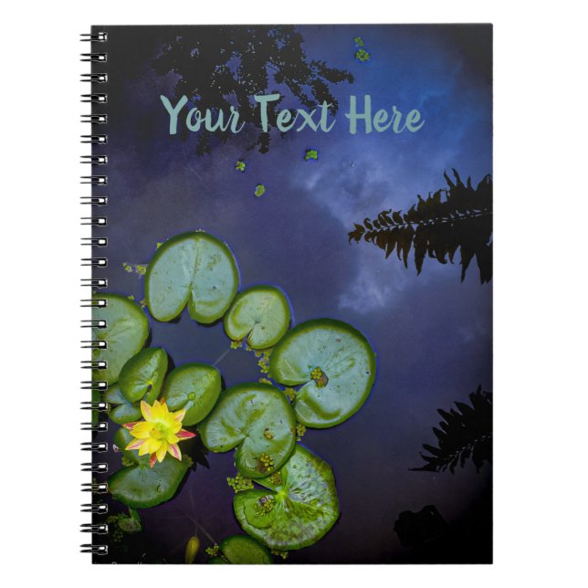 Cuaderno Bloc de notas en espiral de "Water Lily" (Frente)