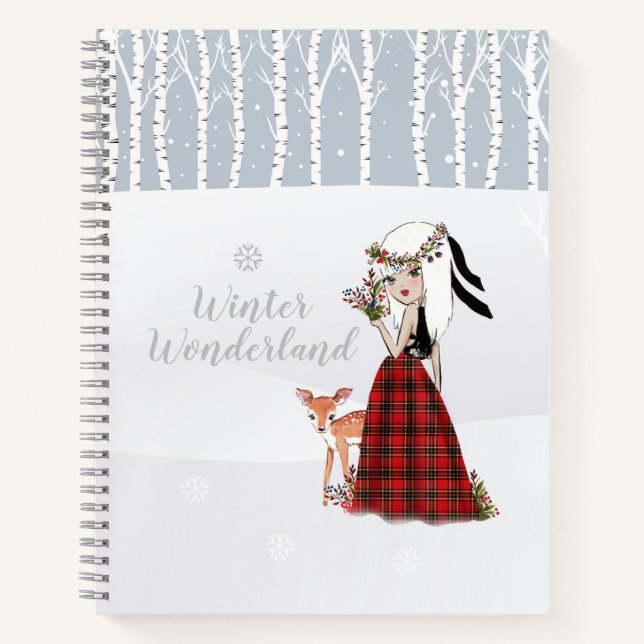 Cuaderno Bloc de notas en espiral de Winter Wonderland (Anverso)