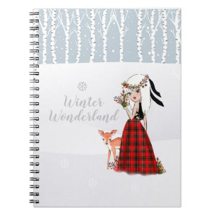Cuaderno Bloc de notas en espiral de Winter Wonderland