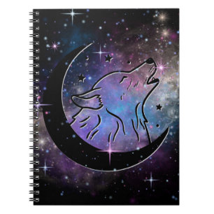 Cuaderno Bloc de notas en espiral de Wolf Moon