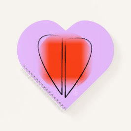 Cuaderno Bloc de notas en espiral en forma de corazón de sa