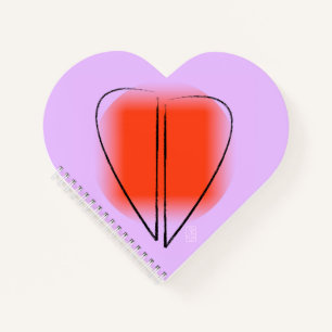 Cuaderno Bloc de notas en espiral en forma de corazón de sa