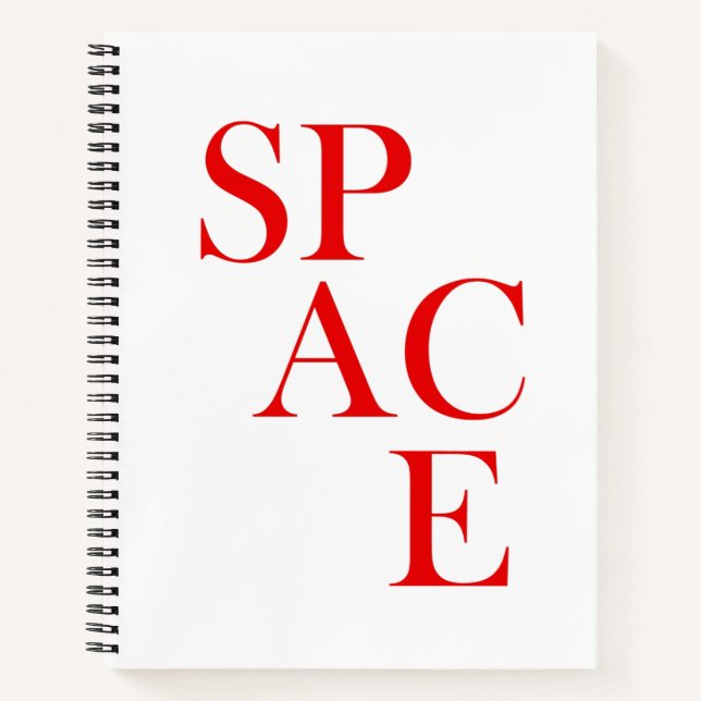 Cuaderno Bloc de notas en espiral espacial (Anverso)