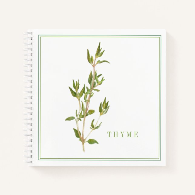 Cuaderno Bloc de notas en espiral FRESH THYME 8.5x8.5 (Anverso)