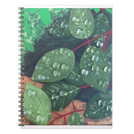 Cuaderno Bloc de notas en espiral "gotas de lluvia"