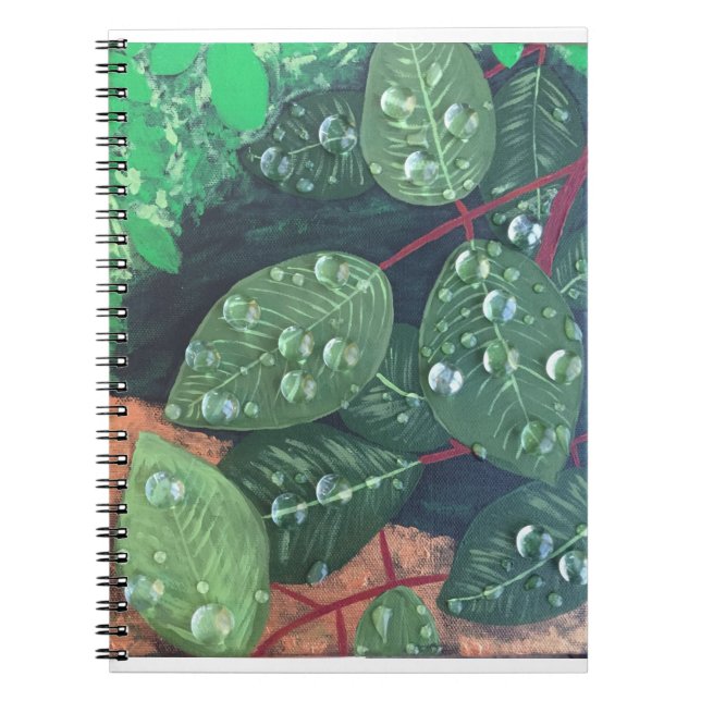 Cuaderno Bloc de notas en espiral "gotas de lluvia" (Frente)
