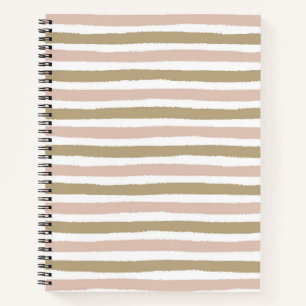 Cuaderno Bloc de notas en espiral horizontal a rayas