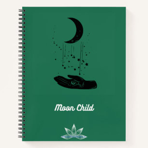 Cuaderno Bloc de notas en espiral infantil lunar
