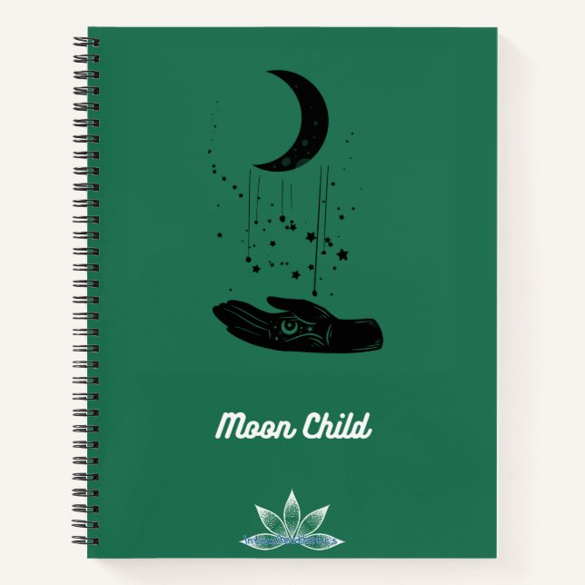 Cuaderno Bloc de notas en espiral infantil lunar (Anverso)