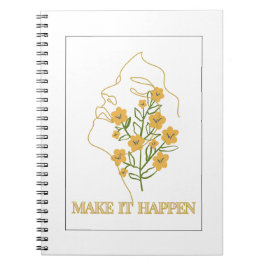Cuaderno bloc de notas en espiral inspirador