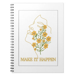 Cuaderno bloc de notas en espiral inspirador
