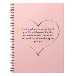 Cuaderno Bloc de notas en espiral John 3:16