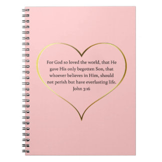 Cuaderno Bloc de notas en espiral John 3:16