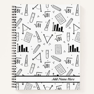 Cuaderno Bloc de notas en espiral matemática