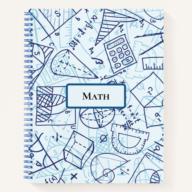 Cuaderno Bloc de notas en espiral matemática (Anverso)