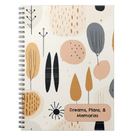 Cuaderno bloc de notas en espiral minimalista estilo Boho