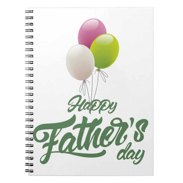 Cuaderno Bloc de notas en espiral moderno con fotos en blan (Frente)