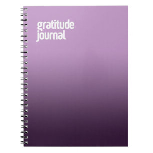 Cuaderno Bloc de notas en espiral morado - "Gratitude Journ