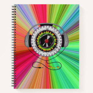 Cuaderno Bloc de notas en espiral musical