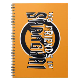 Cuaderno Bloc de notas en espiral naranja "No hay amigos en
