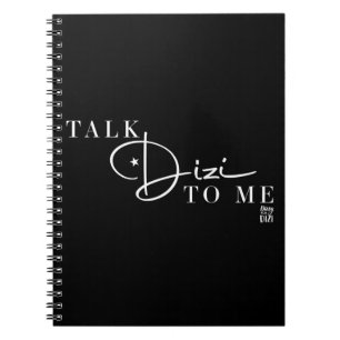 Cuaderno Bloc de notas en espiral negra con secuencia de co
